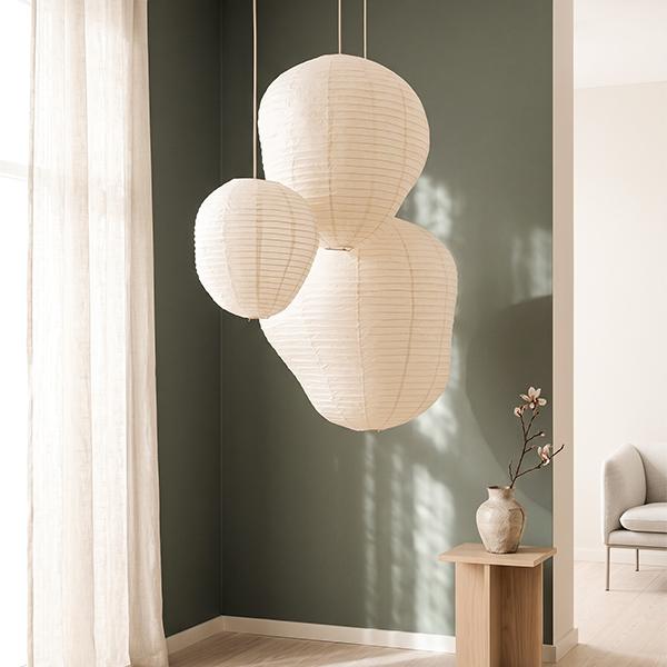 【並行輸入品】 ファームリビング Ferm Living Kurbis カービス ランプシェード 40 和紙 吊り下げ照明 |  | 05