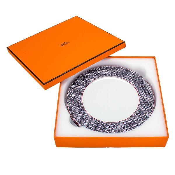 エルメス Hermes タイ・セット デザートプレート ペア 21.6cm 2枚セット TIE SET Dessert Plate プレート 皿 食器｜glv｜08