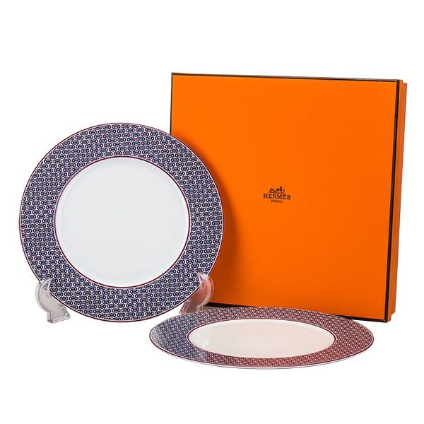エルメス Hermes タイ・セット デザートプレート ペア 21.6cm 2枚 