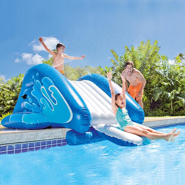 INDEX - INTEX 新品　未使用　☆滑り台付きプール☆ インテックス INTEX 滑り台付きプール 海のなかまシャワー