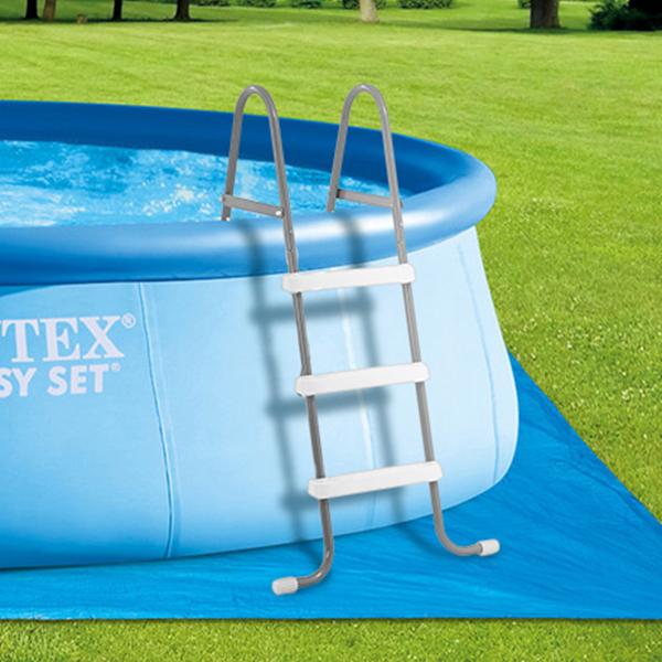 プール用 はしご インテックス Intex プールラダー 91cm プール 梯子 階段 ステップ ビニールプール 大型プール 28064の画像