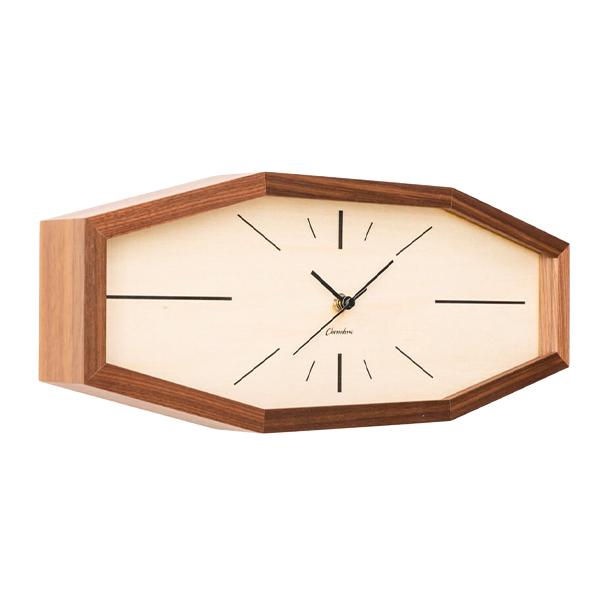 インターゼロ INTERZERO 時計 シャンブル 電波時計 LINE CLOCK WALNUT