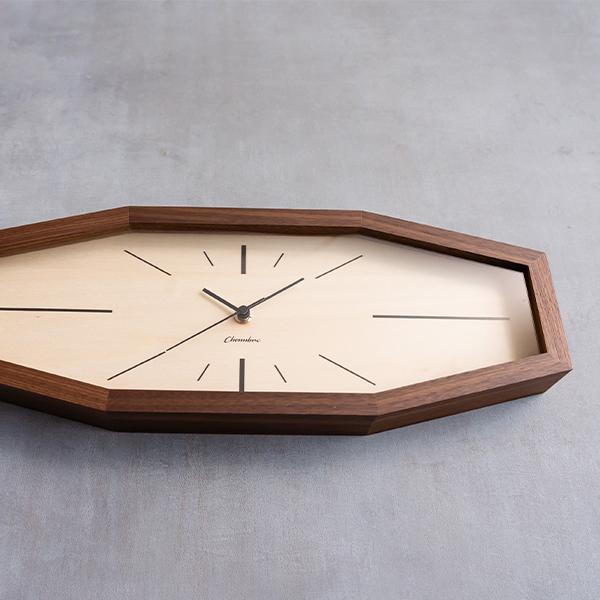インターゼロ INTERZERO 時計 シャンブル 電波時計 LINE CLOCK WALNUT