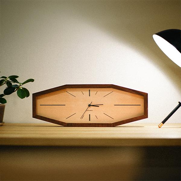 インターゼロ INTERZERO 時計 シャンブル 電波時計 LINE CLOCK WALNUT