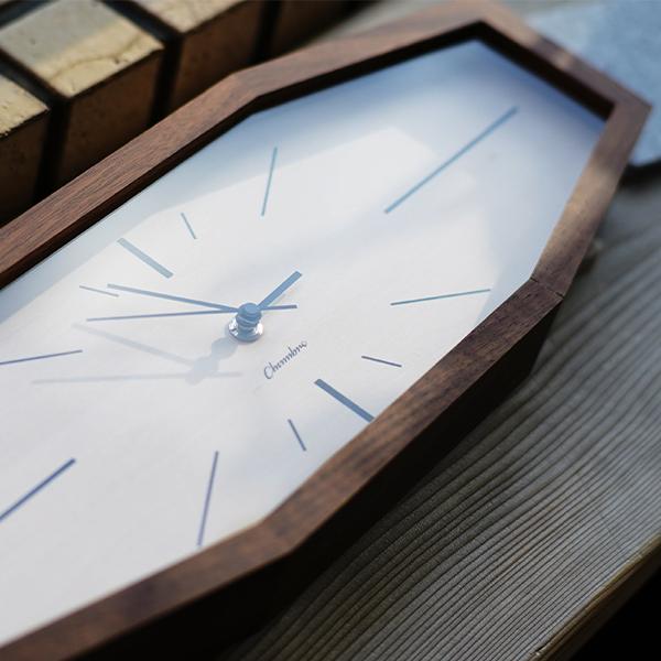 インターゼロ INTERZERO 時計 シャンブル 電波時計 LINE CLOCK WALNUT