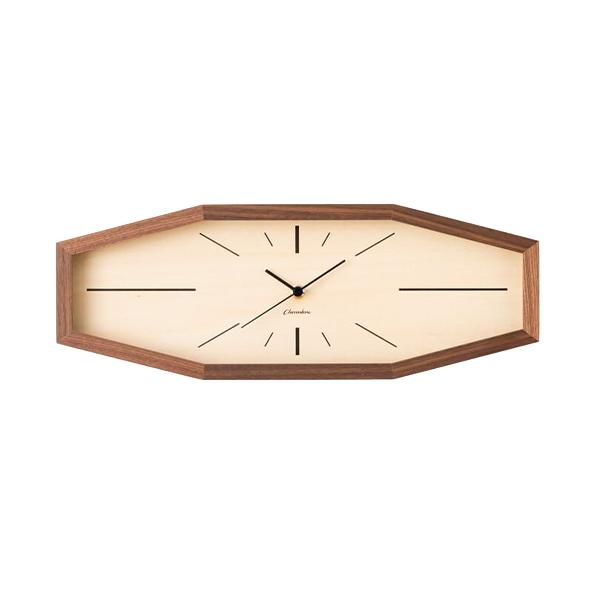 インターゼロ INTERZERO 時計 シャンブル 電波時計 LINE CLOCK WALNUT
