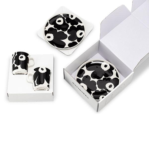【並行輸入品】 在庫限り マリメッコ Marimekko ペアセット マグカップ プレート 皿 コップ ウニッコ シイルトラプータルハ | marimekko | 12