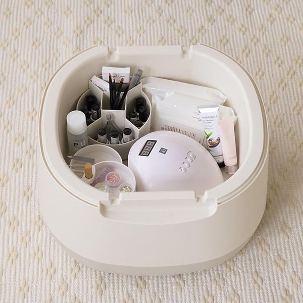 ポアペル poapel 動かせるくつろぎ収納ローテーブル 木天板付き サイド