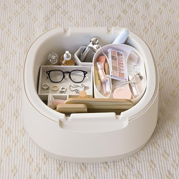 ポアペル poapel 動かせるくつろぎ収納ローテーブル 木天板付き サイド
