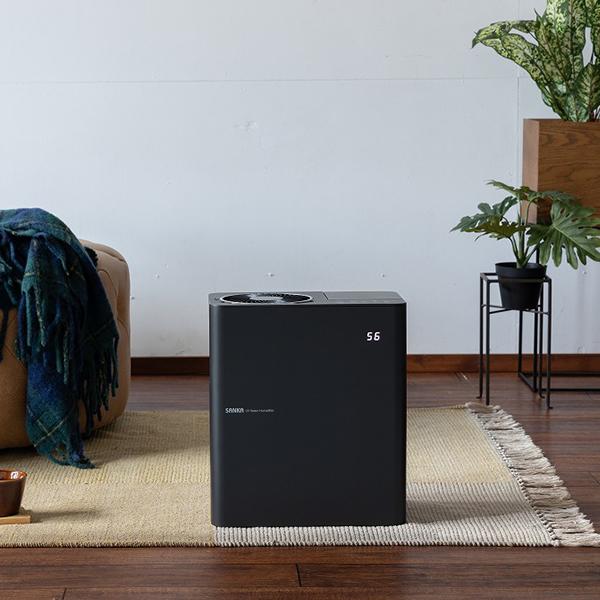 SANKA サンカ 加湿器 UVパワースチーム ブラック W除菌 タイマー設定