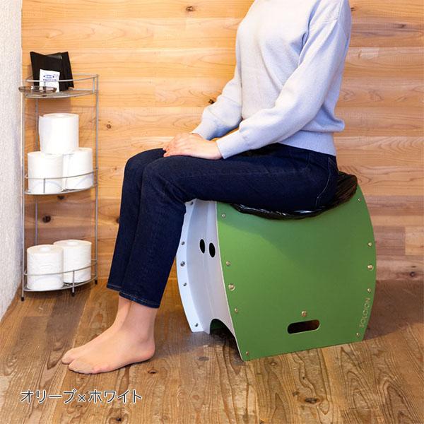 SOLCION（ソルシオン） 簡易トイレに使える 折りたたみイス 折りたたみ