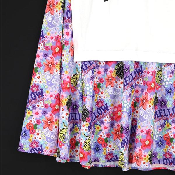 ScoLar（スカラー） ScoLar 162670 ネコ花 花柄切替ワンピース レース