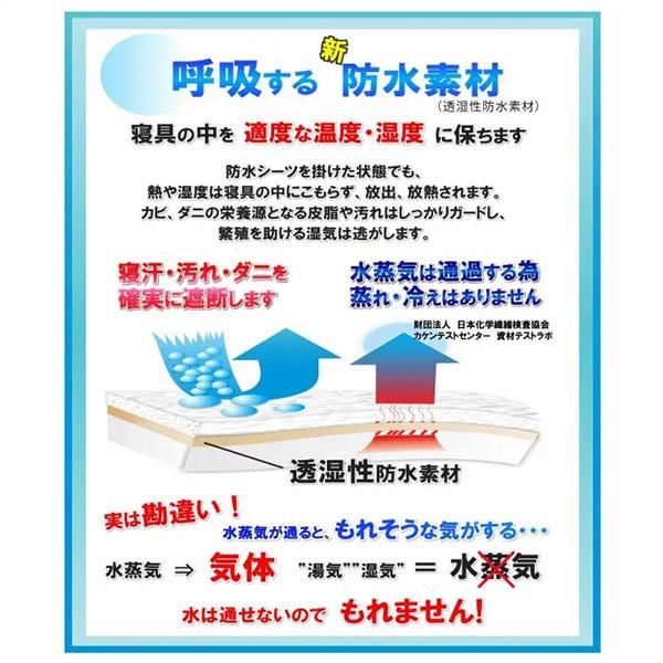 アレルギー対策 防水ボックスシーツ 2枚組 シングルロング ベッドシーツ おねしょシーツ しろくまケアの画像