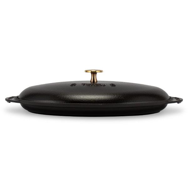 STAUB シャローオーバル　ホットプレート黒　31cm ストウブ　正規品 楽天市場】ストウブ シャローオーバルホットプレートの通販