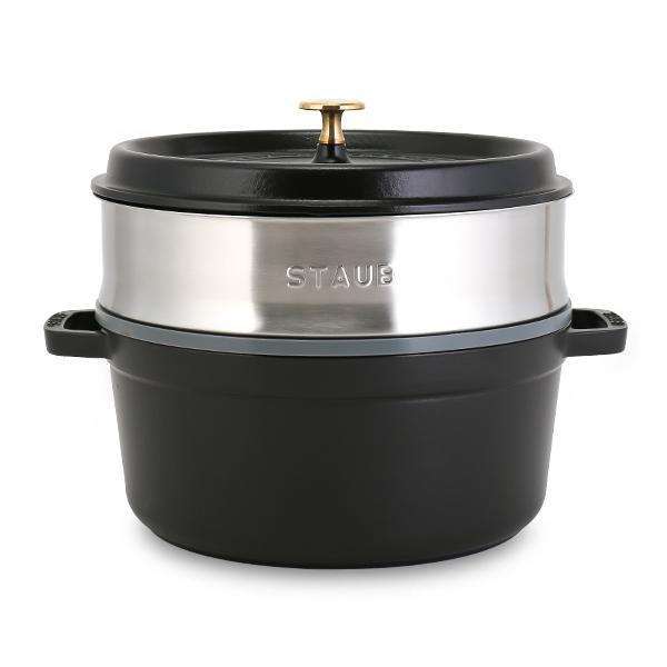 Staub ストウブ 鍋 26cm ココットラウンド / スチーマーセット Staub ストウブ 鍋 26cm ココットラウンド / スチーマーセット