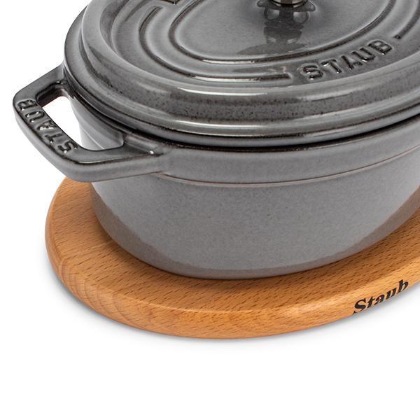 ストウブ Staub 鍋敷き マグネット トリベット オーバル 21×15cm 木製 シンプル 1190712 40509-349-0｜glv｜06