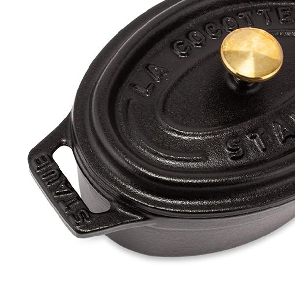 激レア新品未使用ストウブ ピコココット オーバル 11cm 黒マット Staub ピコ・ココット ストウブ ラウンド 22cm シャイニーブラック｜STAUB