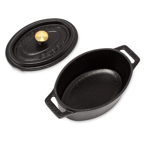 激レア新品未使用ストウブ ピコココット オーバル 11cm 黒マット Staub ピコ・ココット ストウブ ラウンド 22cm シャイニーブラック｜STAUB