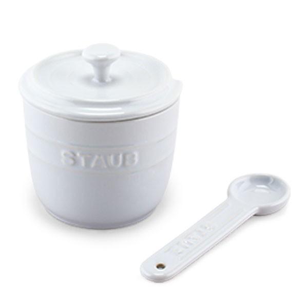 ストウブ Staub シュガーボウル スプーン付き 調味料入れ 砂糖入れ セラミック Sugar bowl with spoon おしゃれ