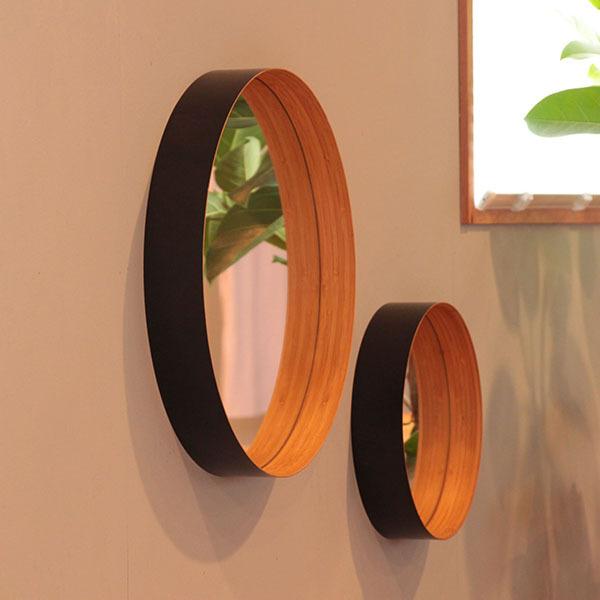 TEORI（テオリ） 壁掛けミラー ゼロ ZERO Sサイズ 墨色 乳白 鏡 かがみ