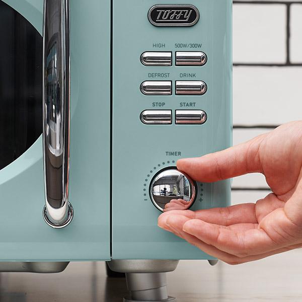 Toffy 電子レンジ K-DR1 小型 17L レンジ レトロ 単機能