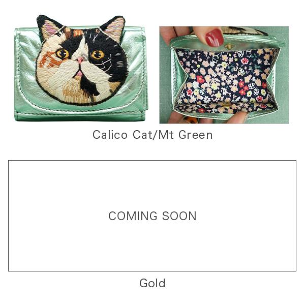 tamao tamao world タマオワールド ねこミニ財布 折り財布 刺繍財布