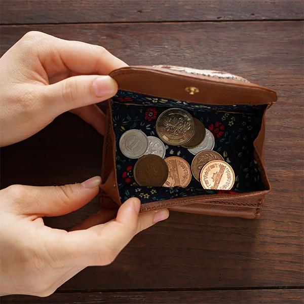 tamao tamao world タマオワールド ねこミニ財布 折り財布 刺繍財布