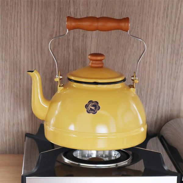 月兎印 ケトル 2.2L 琺瑯 ホーロー やかん ドリップポット IH対応 直火