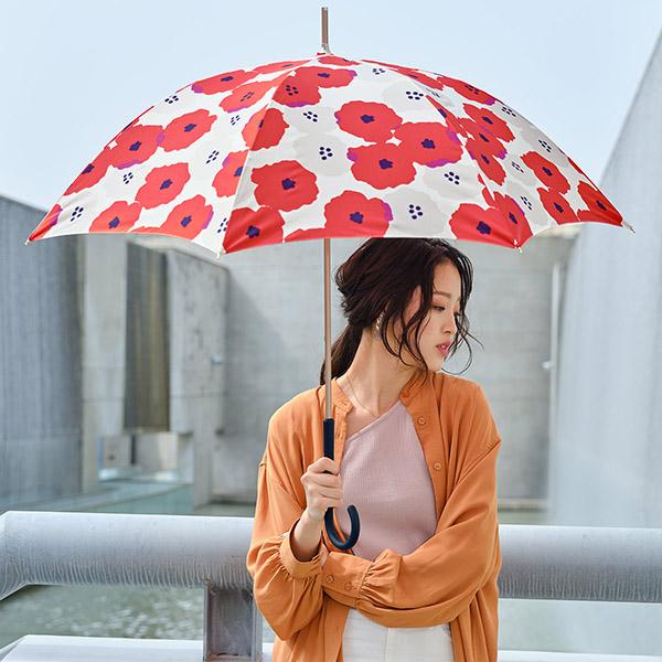 Wpc. 傘 長傘 ピオニ 晴雨兼用 UVカット 日傘 雨傘 長雨傘 レディース 女性 58cm 軽量 撥水 大きめ 花柄 北欧柄 おしゃれ かわいい カラフル｜glv｜08