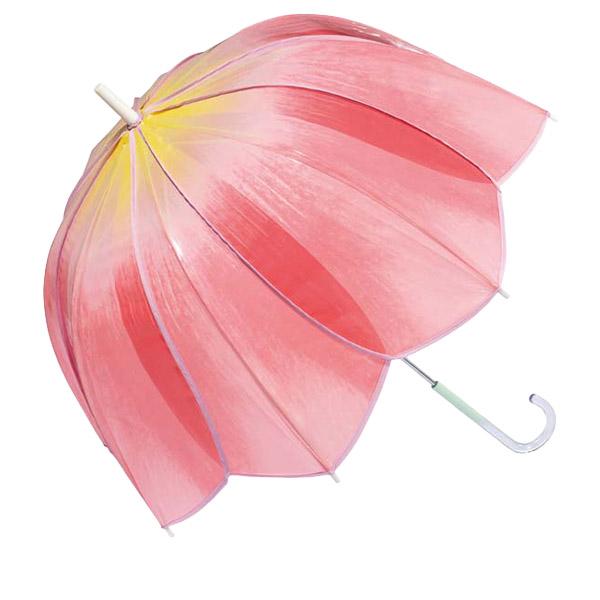 レトロポップ　昭和レトロ　チューリップ電気傘 ピンク Wpc. 傘 雨傘 チューリップアンブレラ ビニール傘 長傘 長雨傘