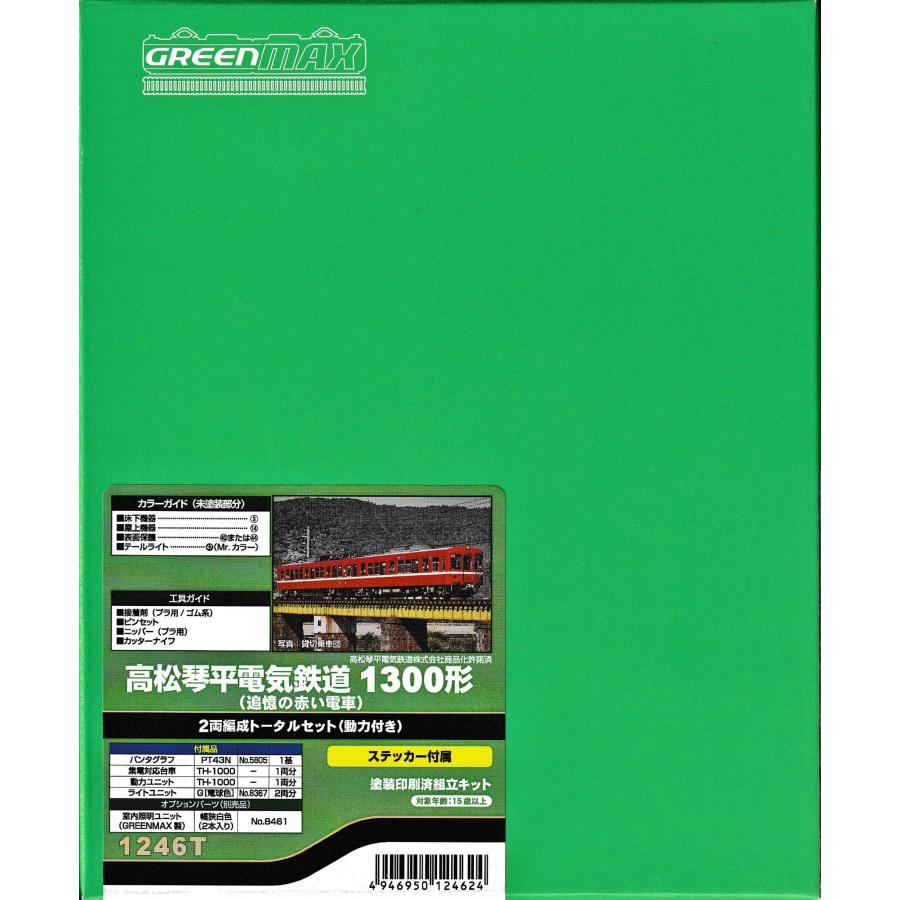 グリーンマックス 1246T 高松琴平電行鉄道1300形(追憶の赤い電車) 2両