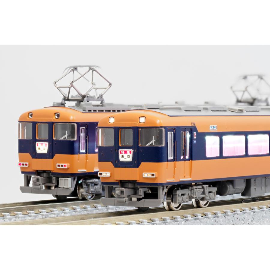 【特製完成品】31639-1 グリーンマックス 近鉄12200系(スナックカー・更新車・貫通路開扉パーツ付)【前面行先・特急表示点灯化】2両編成セット  【動力付き】