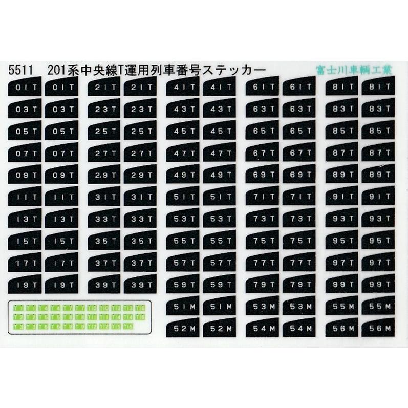富士川車輛工業 5511 201系中央線T運用列車番号 : グリーンマックス