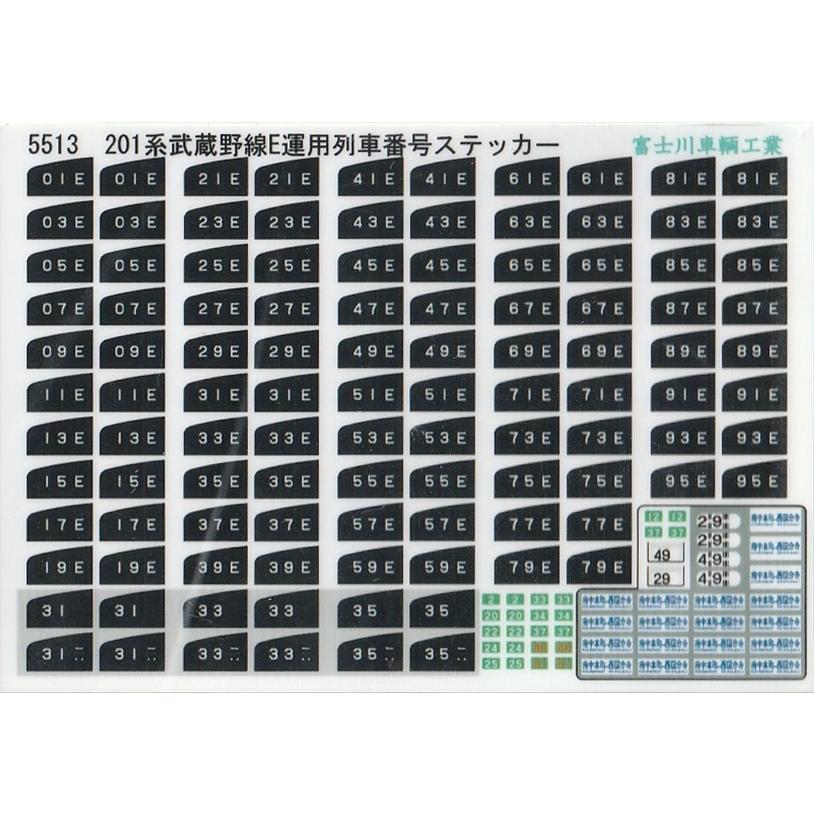 富士川車輛工業 5513 201系武蔵野線E運用列車番号 : グリーン