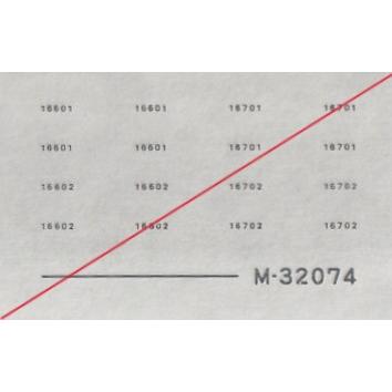 グリーンマックス M-32074 近鉄16600系 車両マークインレタ 1枚入
