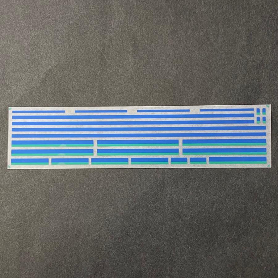 世田谷総合車両センター 汎用帯インレタ（青と緑パステルカラー 1/80