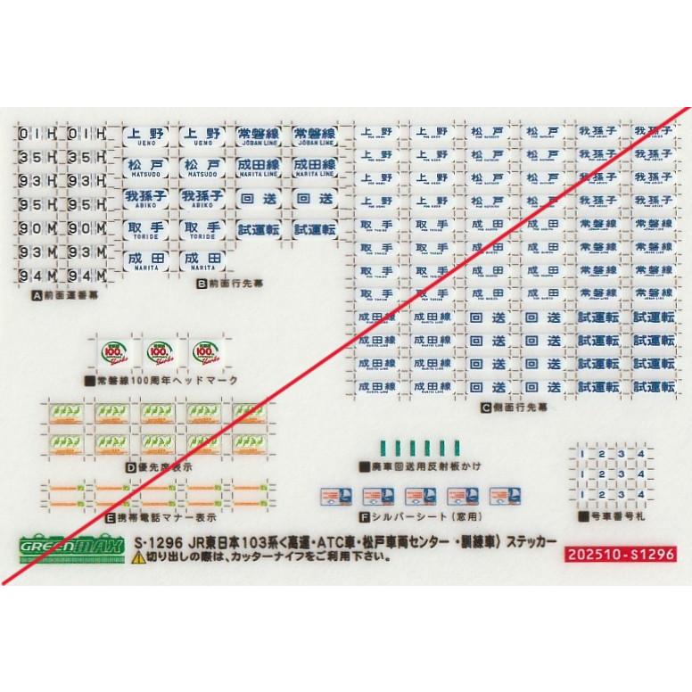 グリーンマックス S-1296 JR東日本103系＜高運・ATC車・松戸車両