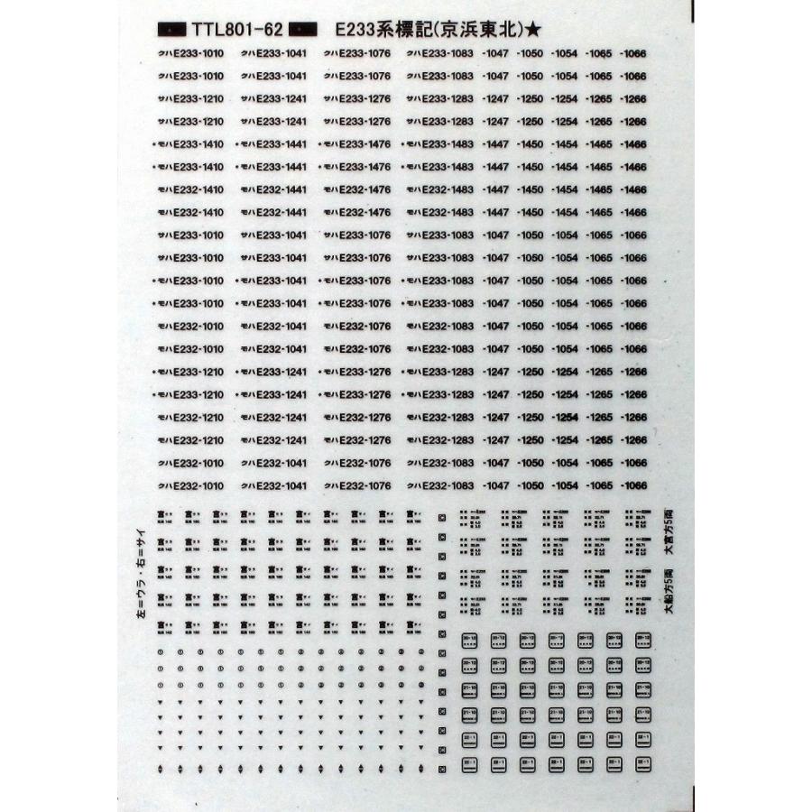 トレジャータウン TTL801-62 E233系標記（京浜東北) : グリーン