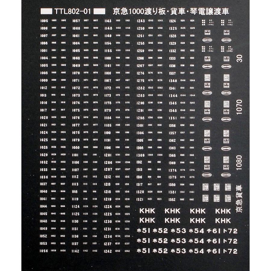 トレジャータウン TTL802-01 京急1000形渡り板車番・琴電検査