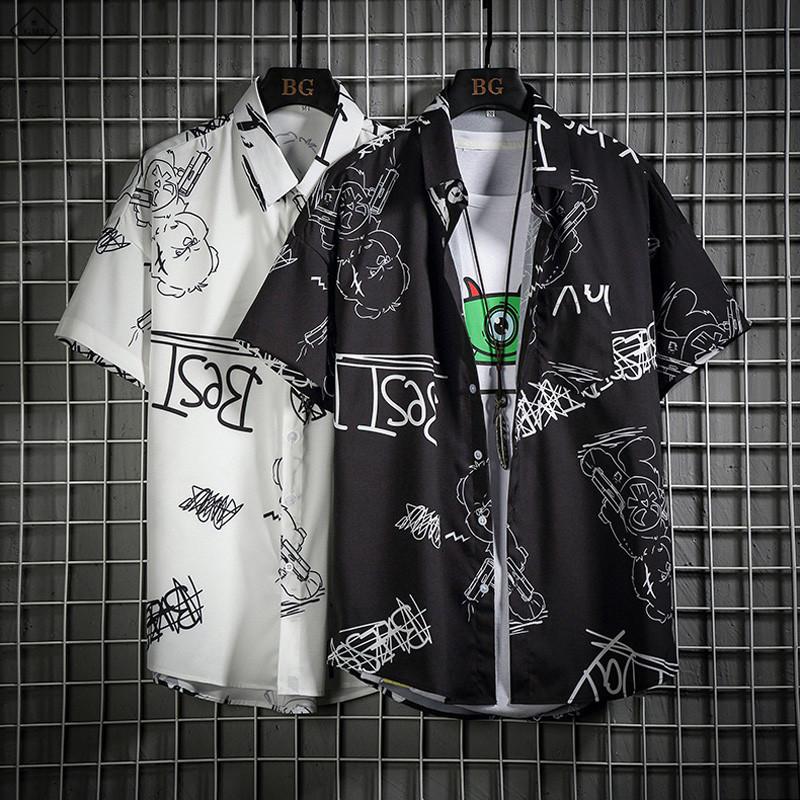 アロハシャツ メンズ 総柄 オシャレ 半袖シャツ 落書き柄シャツ カジュアルシャツ 開襟シャツ 夏物 涼しい Gm21mst11 Gm5 通販 Yahoo ショッピング