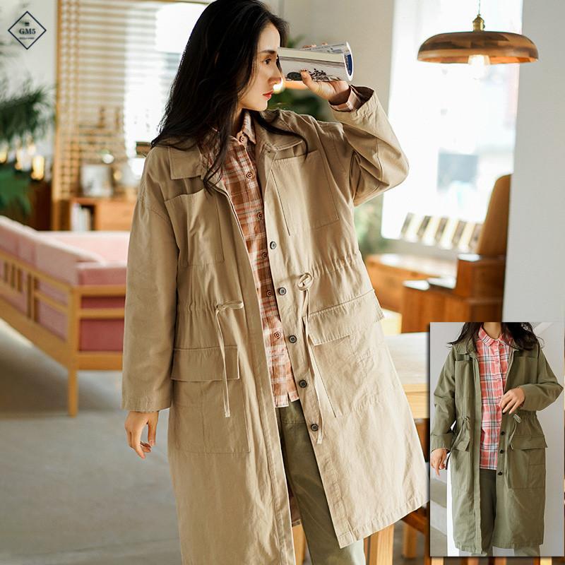 モッズコート レディース 大きいサイズ ロングコート ステンカラーコート ミリタリー 体形カバー ビッグシルエット 秋 春 Gm Gm5 通販 Yahoo ショッピング