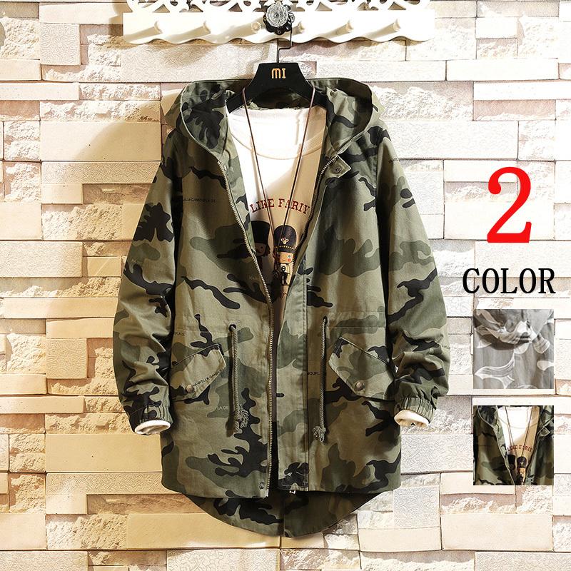 モッズコート メンズ 大きいサイズ 迷彩柄 ミリタリージャケット ミドル丈 秋 アウター 春服 スプリントコート ジャケット フード付き Gmj21 Gm5 通販 Yahoo ショッピング
