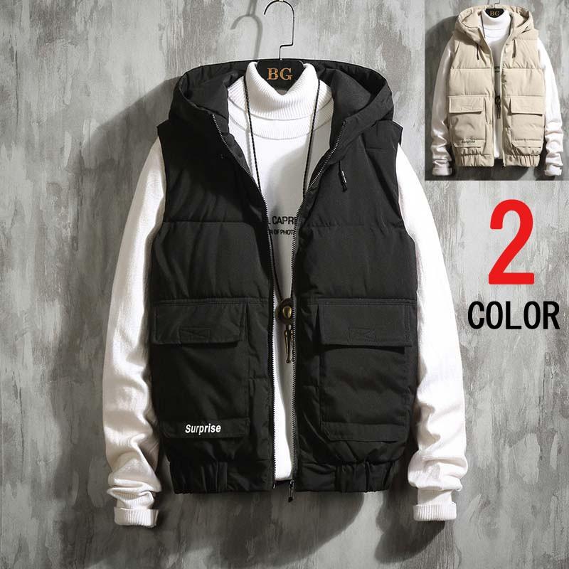 中綿ベスト メンズ ダウンベスト 大きいサイズ アウター メンズベスト 中綿 無地 フード付き ジャケット 秋冬 暖かい 中綿ベスト メンズ 秋物 冬物 Gmn3 Gm5 通販 Yahoo ショッピング