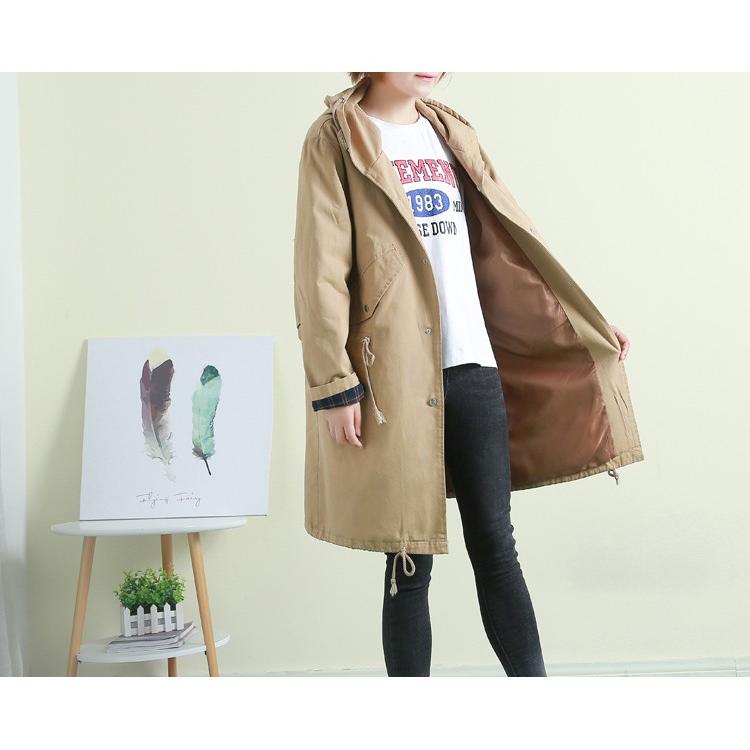 モッズコート Aライン 大きいサイズ ロングコート フード付き 体型カバー 羽織り 秋 春 アウター スプリングコート レディース Hl87 Gm5 通販 Yahoo ショッピング