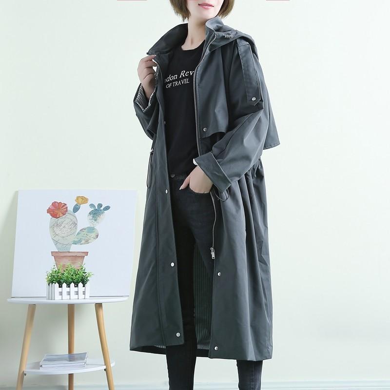 モッズコート Aライン 大きいサイズ ロングコート フード付き 体型カバー 羽織り 秋 春 アウター スプリングコート レディース Hl Gm5 通販 Yahoo ショッピング