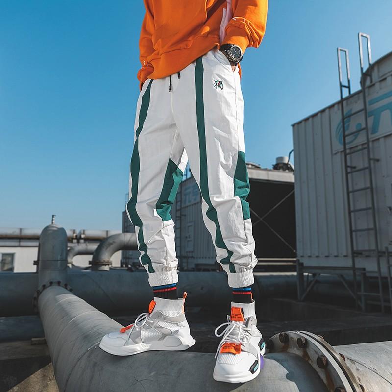 カーゴパンツ メンズ 大きいサイズ 裾ゴム 配色 ストライプ 白 スウェットパン ジョガーパンツ 春パンツ 19 M58 M58 Gm5 通販 Yahoo ショッピング