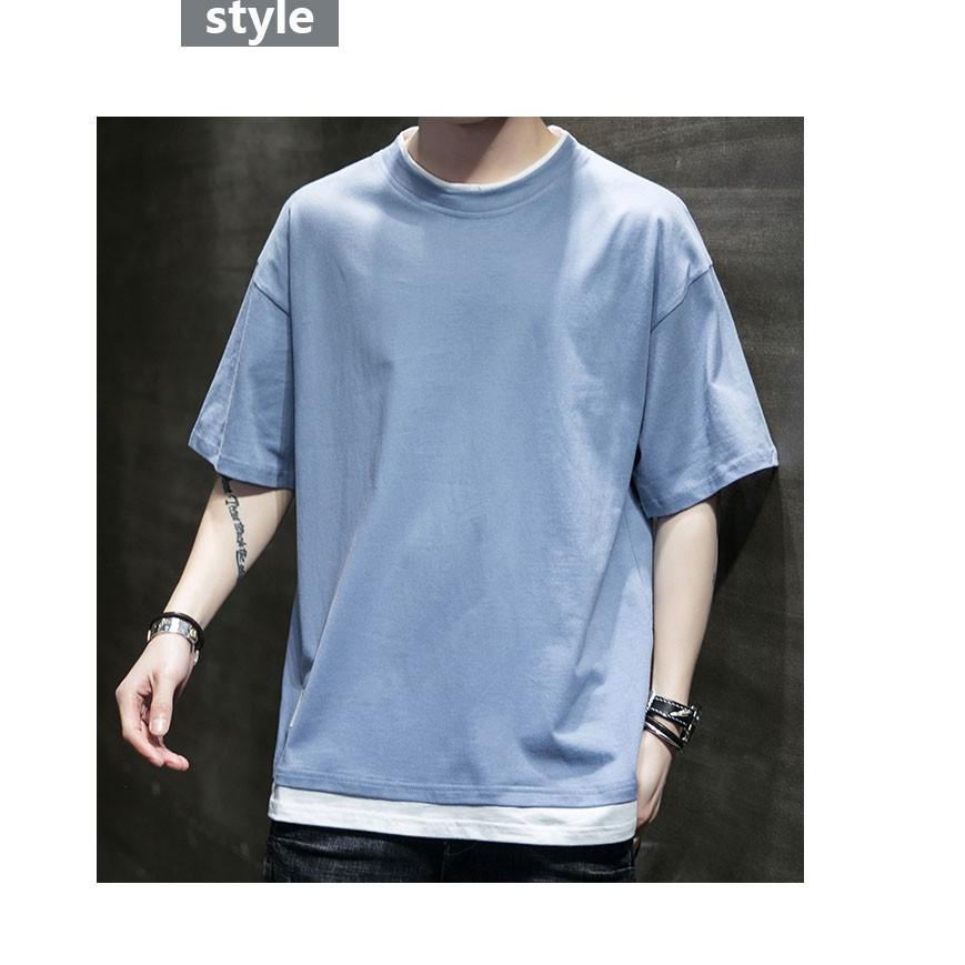 Tシャツ メンズ Tシャツ 半袖 丸首 半袖tシャツ 重ね着風 夏tシャツ メンズtシャツ ゆったり カジュアル おしゃれ トップス 夏物 新作 Wk091 Gm5 通販 Yahoo ショッピング