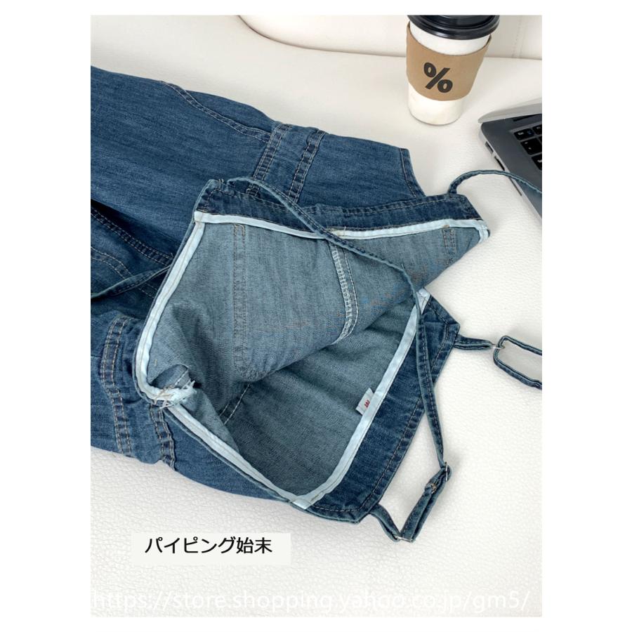 サロペット 30代 20代 コーデ レディース パンツ 低身長 サスペンダー