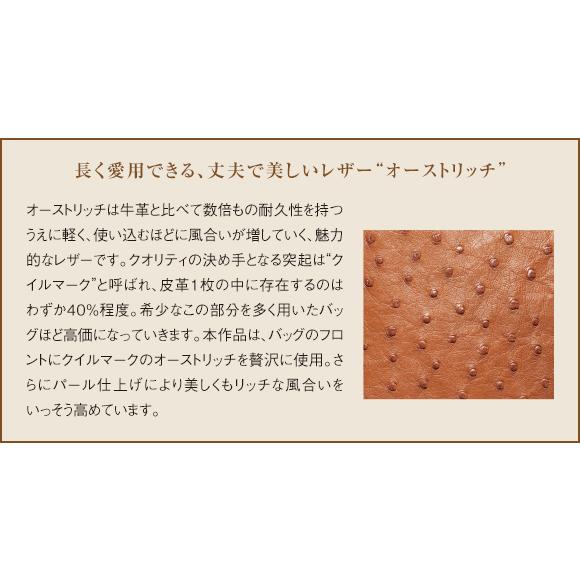 オーストリッチ＜プティ・マロン＞婦人用コンパクトショルダー 大人 