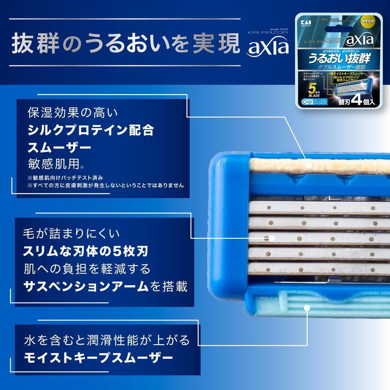 KAI RAZOR 貝印 axia 替刃8個入 GA0016Q カイレザー アクシア 5枚刃